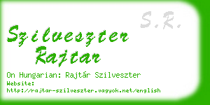 szilveszter rajtar business card