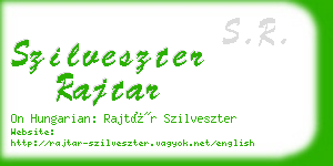 szilveszter rajtar business card